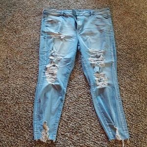 American Eagle Distressed High Rise Jeggings